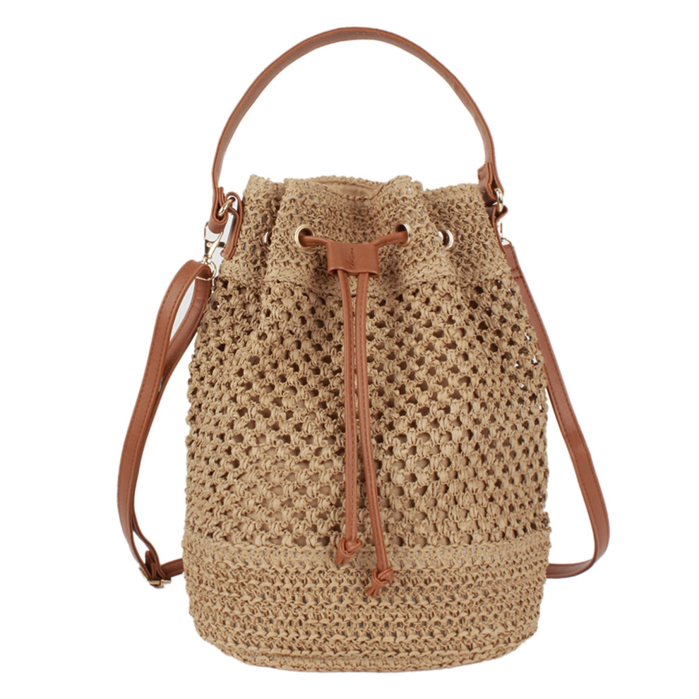 Sac     bandouli   re     cordon de serrage Goclothod Sac     main en coton crochet    Seau tiss    Ha