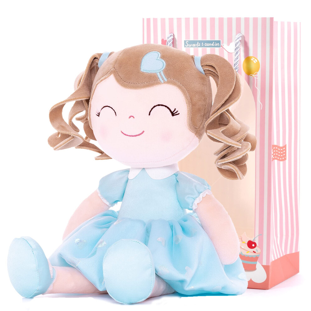 Poup   e b   b    Gloveleya Cadeaux Peluche Fille boucl   e Jouets avec amour 16"""" Azure