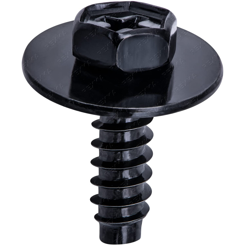 Rexka 20Pcs M5-1.81 X 16Mm Fender Liner Splash Shield Bumper Cover Scr 643375934961