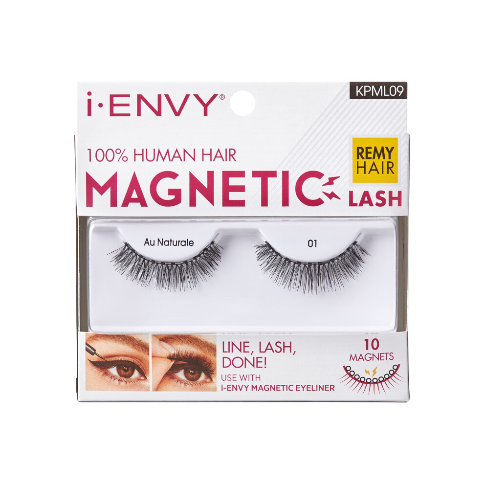Kiss I Envy Magnetic Human Hair Lashes Double Strength Reusable Lashes Easy To Apply Everyday Wearable False Eyelashes
