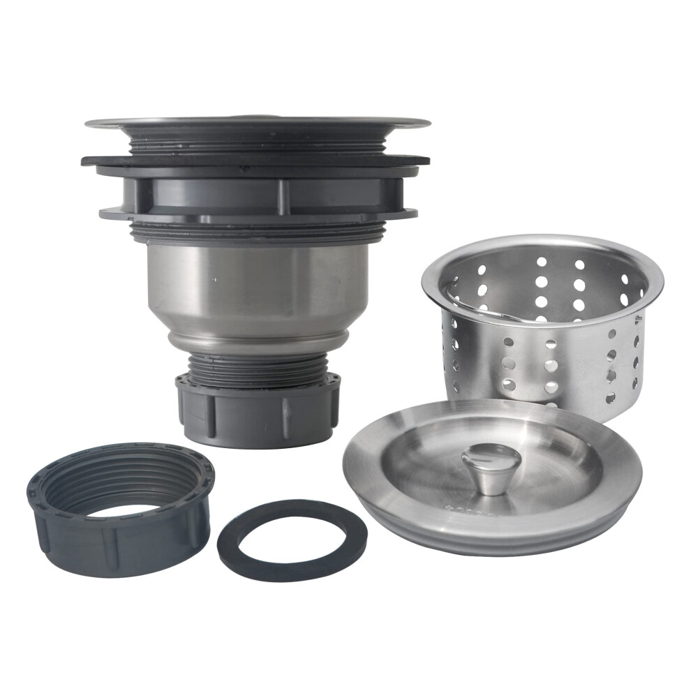 Lynnado Sink Strainer Kitchen Sink Drain Assembly Kit 312 Inch With Kitchen Sink Drain Basket 304 Stainless Steel Sink Stopper 774527079275