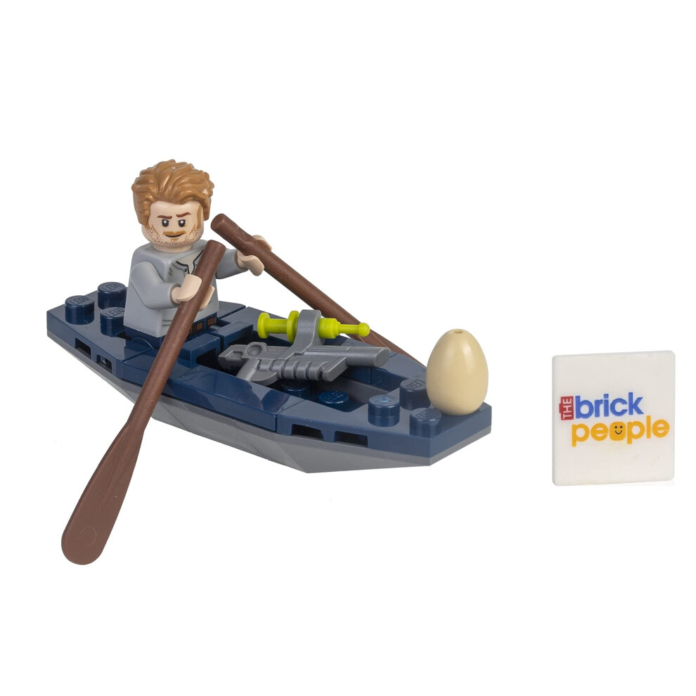 Lego Jurassic World: Owen Con Kayak E Raptor Egg-image