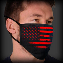 Hot Leathers FMD1017 Flag Face Mask - Red - One Size Fits Most