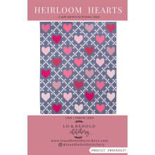 Lo and Behold Stitchery Heirloom Hearts Pattern Multiple 10 Zoll