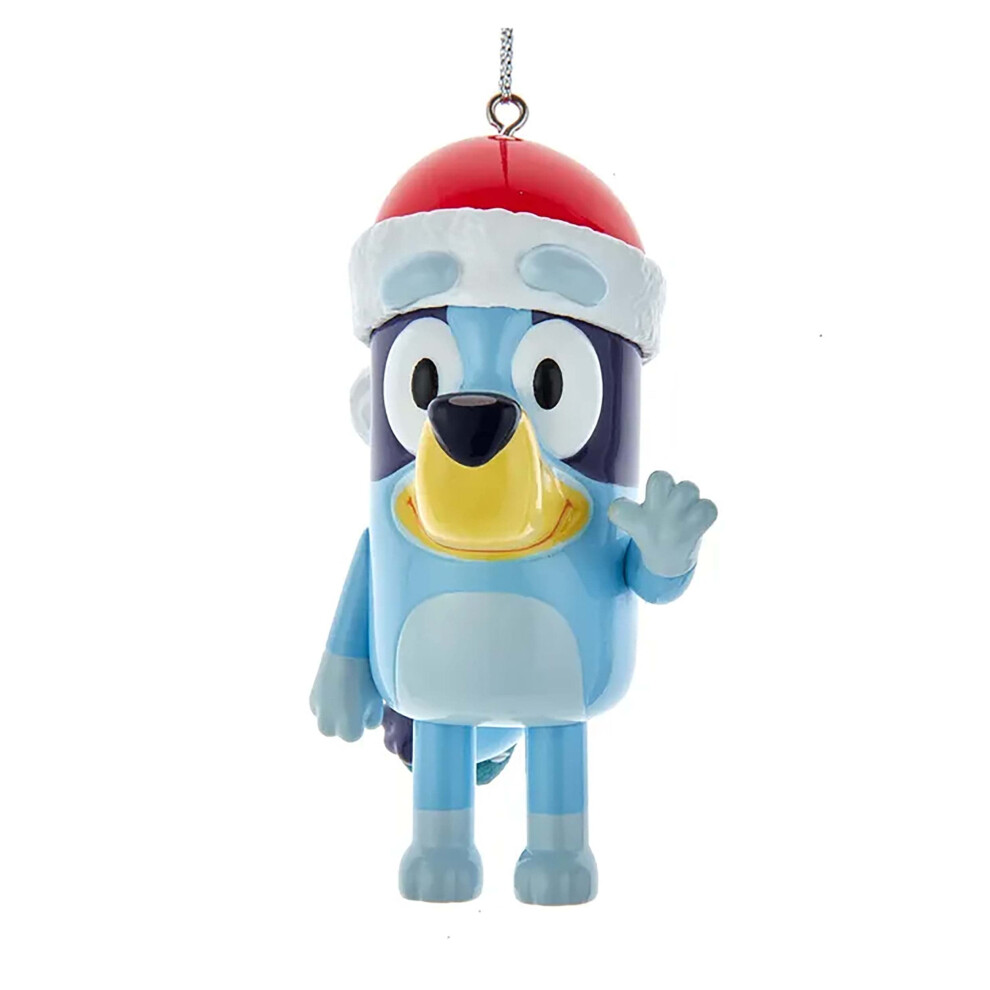 Kurt Adler Bluey Met Santa Hat Blaasvorm Ornament 3.3 Inch Veelkleurig-image