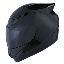 Capacete de Motocicleta 1Storm Full Face Preto Brilhante com Escudo Fumê