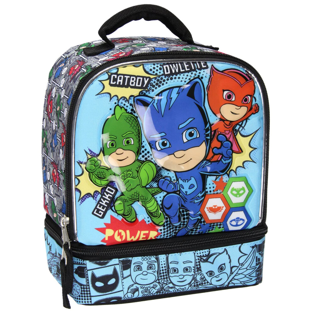 AI ACCESSORY INNOVATIONS Sac     lunch isotherme     double compartiment avec personnage de bande dessin   e 3D Pyjamasques
