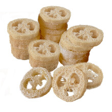 FRTIM Natuurlijke Loofah-plakjes voor het maken van zeep 20 stuks Biologische Luffa-sneden voor doe-het-zelf exfoli?ende zepen Zelfgemaakte handgemaa