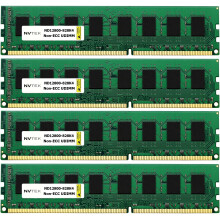 NVTEK 32GB (4X8GB) DDR3 1600MHZ PC3-12800 2Rx8 1.35V 240-PIN nem ECC Puffereletlen UDIMM asztali PC szmtgp memria KSZLET