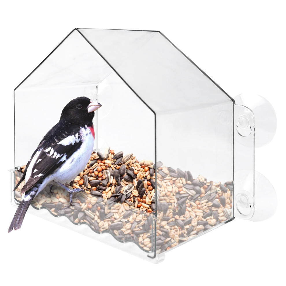 Photos - Bird Feeder / Water Bottle Natures Way Win3 Clear View Window Bird Feeder with Strong Suction Cups Transparent Outdoor Wild Bird Seed Feeder and D cor