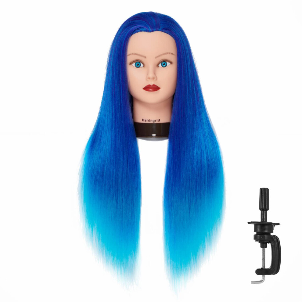 Haaringrid Unisex Not,Specified Hairingrid 2628 Mannequin Head Hair Styling Training Head Manikin Cosmetology Doll Head Synthetic Fiber Hair And Free Clamp Holder (R71