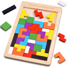 FFTROC-puiset palapelit 4-8-vuotiaille lapsille 8-10 paksut vrikkt 3D-venliset palikat ja aivojumppa Tangram-palapeli STEM-lylelut Opetuslahja