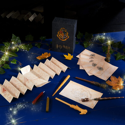 Harry Potter Σετ Γραφής Δώρου Χάρι Πότερ με Κουτί, Ράβδους, Σφραγίδα Κεριού 1