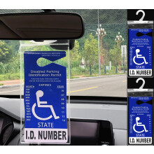 Lofrcin - 2 soportes para carteles para discapacitados para coche, ultra transparentes
