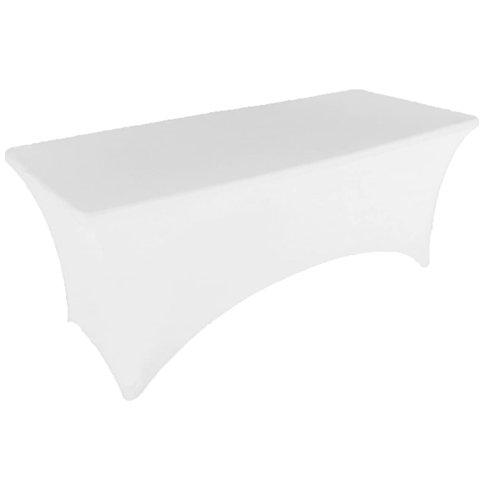 Nappe de table Gowinex en    lasthanne extensible blanc de 8 pieds pour table pliante rectangulaire