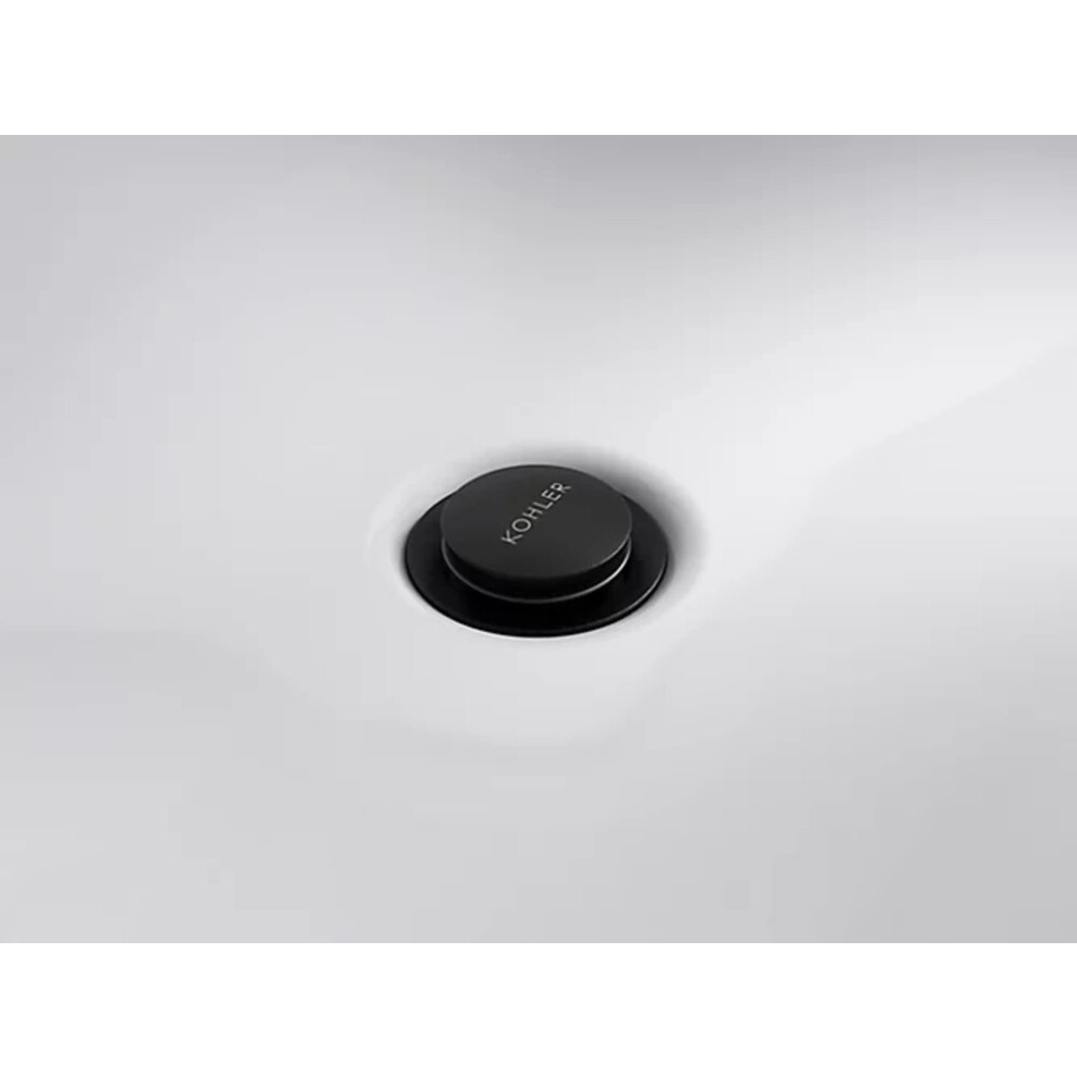 Kohler RH1464524-BL Clicker Drain with Overflow in Matte Black-image-OPC-PFNGGJQ-NEW
