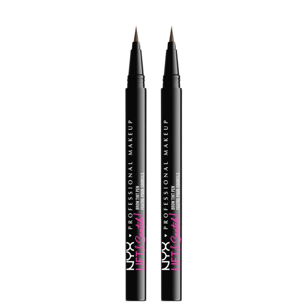 NYX PROFESSIONAL MAKEUP Lift & Snatch Eyebrow Tint Pen  Ash Brown Pack Of 2