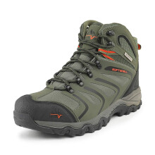 NORTIV 8 da uomo, scarpe da trekking impermeabili alte alla caviglia, larghe, nere, arancioni e oliva