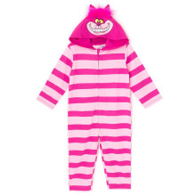 Disney Alice no Pa   s das Maravilhas Cheshire Cat Boys Boys Zip Up Coverall Tail Pink 2T