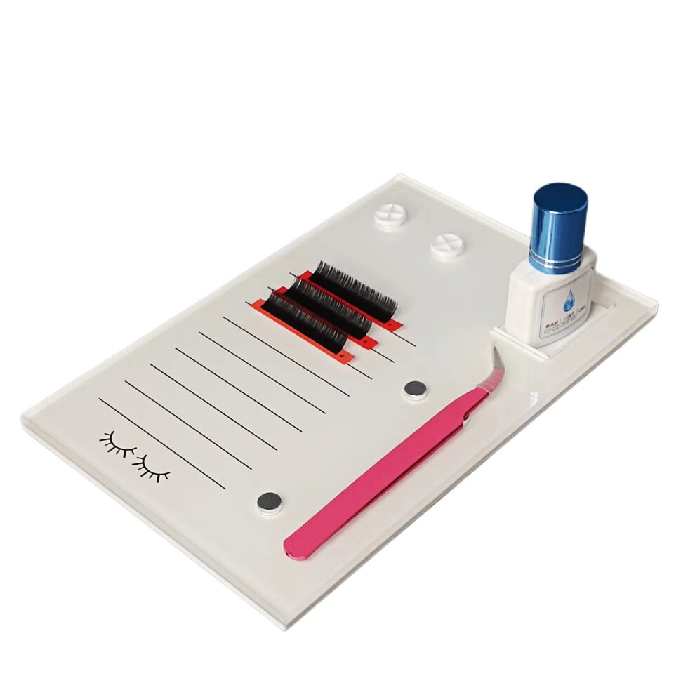 Liximmazn Acrylic Eyelash Grafting Pallet Lash Tile Holder Bigger Size Glue Cu
