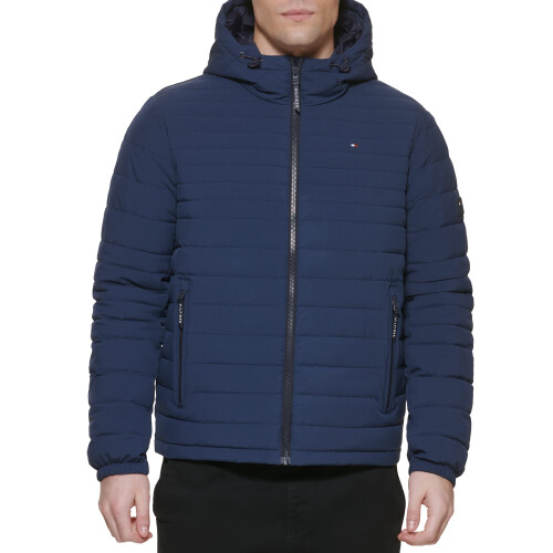Tommy Hilfiger Giacca Packable con Cappuccio Stretch Poly Tommy Hilfiger Uomo, Midnight, XX-Large 1