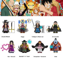 (8PCS One Piece -D) 56PCS One Piece Minifigures Toys  collection building blocks Fit Lego Gift