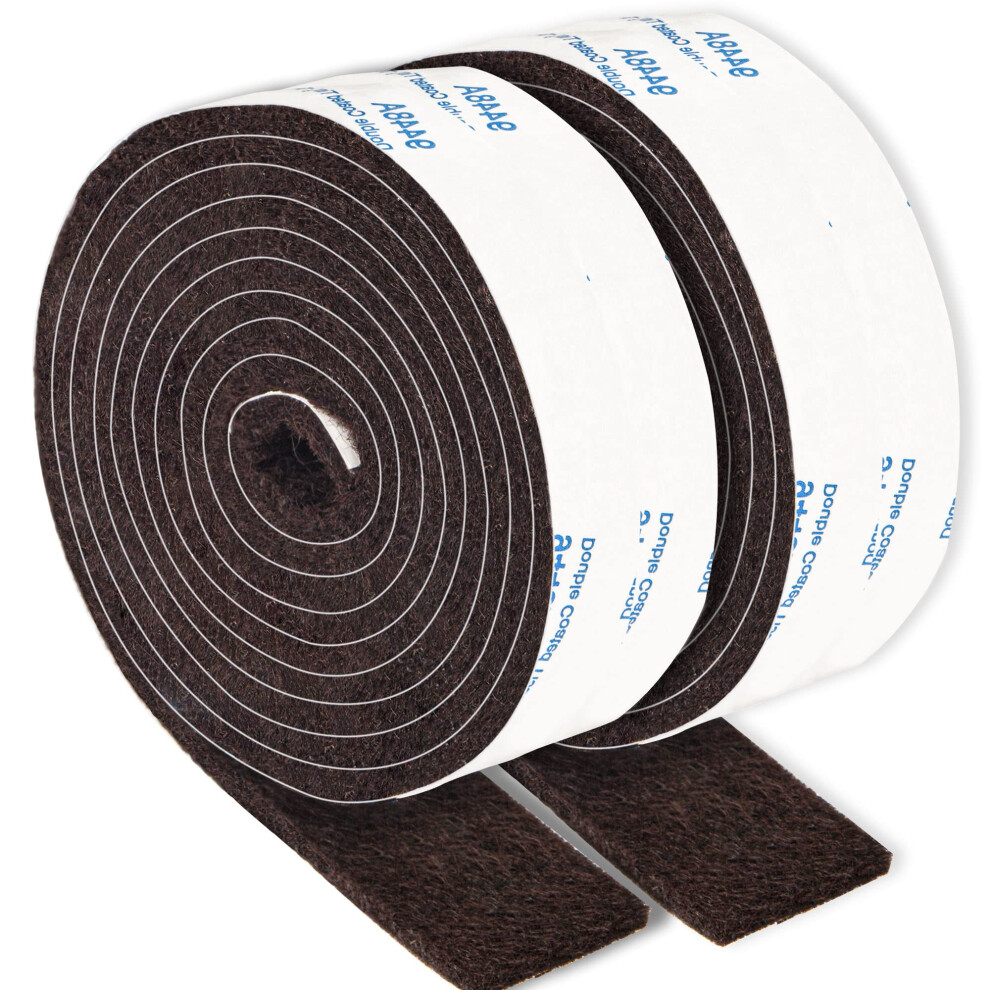 Felt Strips 2 Rolls 1X 60 Self Adhesive Brown Furniture Felt Strips An 793127624944