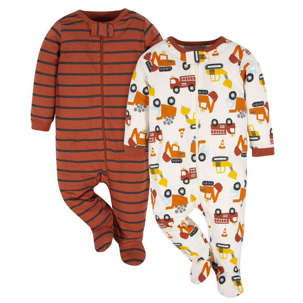 gerber Baby Boys 2-Pack Sleep N Play Amber 6-9 Months