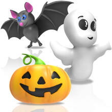 SplashEZ Bad Speelgoed voor Kinderen, Geen Schimmel, Duurzaam Halloween Speelset