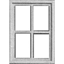 PikeStuff PKS2103 HO Scale 4 Pane Window - Pack of 3