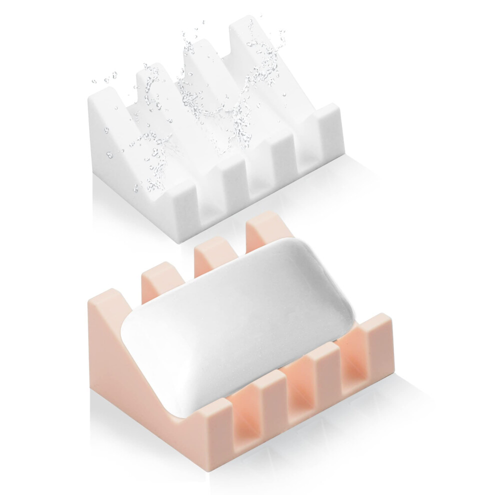 Porte-savon en silicone avec vidage, porte-savon de douche, cascade, porte-savon avec vidage,    conomiseur de savon pour salle de bain, accessoire
