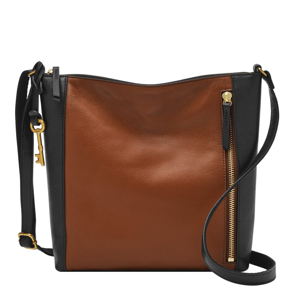 Sac     main     bandouli   re en cuir Tara pour femme de Fossil, couleur marron/noir