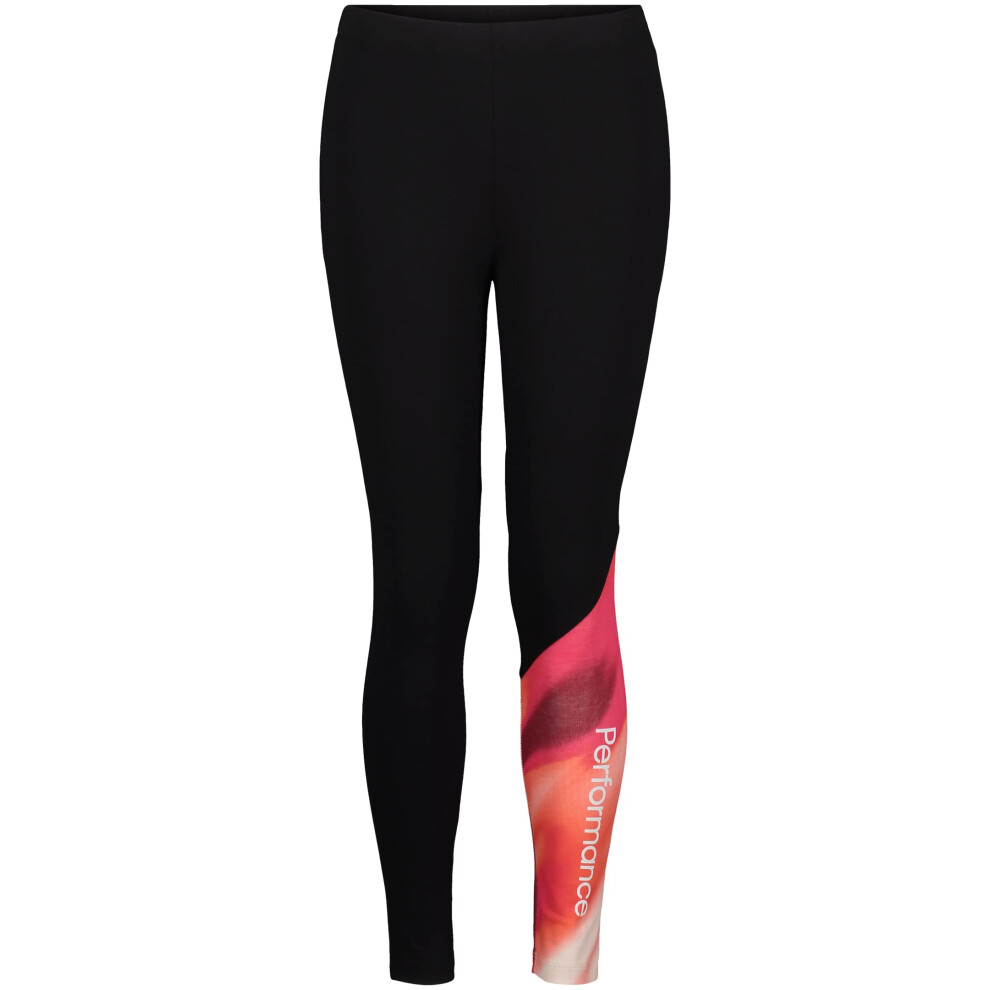 Calvin Klein Girls' Legacy Performance Leggings  Black Flash  8-10