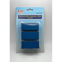 Rock Island Hobby RIH032109 HO Scale 20 ft. Containers Model Train, Dark Blue