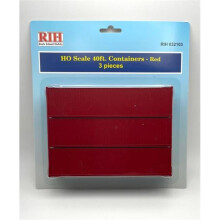Rock Island Hobby RIH032103 HO Scale 40 ft. Containers Model Train, Red