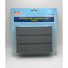 Rock Island Hobby RIH032104 HO Scale 40 ft. Containers Model Train, Gray