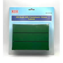 Rock Island Hobby RIH032102 HO Scale 40 ft. Containers Model Train, Green