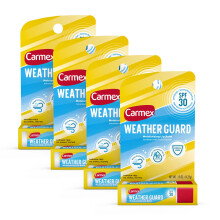 Balsamo labbra idratante Carmex Weather Guard SPF 30, protezione solare ad ampio spettro, confezione da 4 (4 confezioni da 1)
