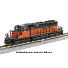 Kato KAT1764825 No.130 EMD SD40-2 Early DCC Milwaukee Road Model Train, Orange & Black