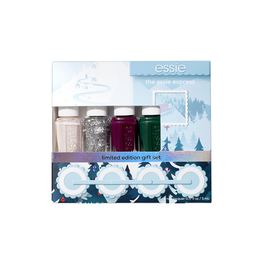 Esie SalonQuality Nail Polish  Vegan  4 Piece Longwear Nail Polish Set  The Express Polar Bolds  1 Kit
