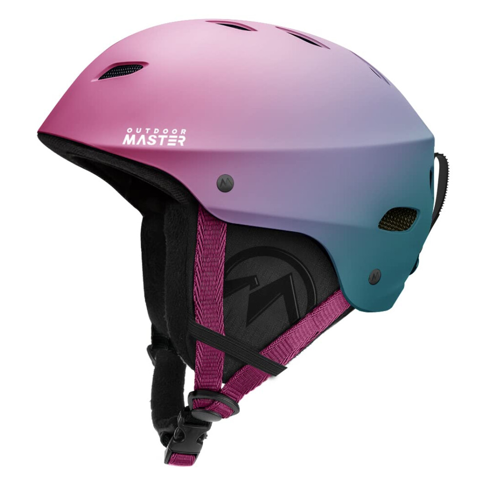 Casco De Esqu Kelvin De Outdoormaster: Casco De Snowboard Para Hombres, Mujeres Y J Venes, Degradado Morado, Azul, Xl-image
