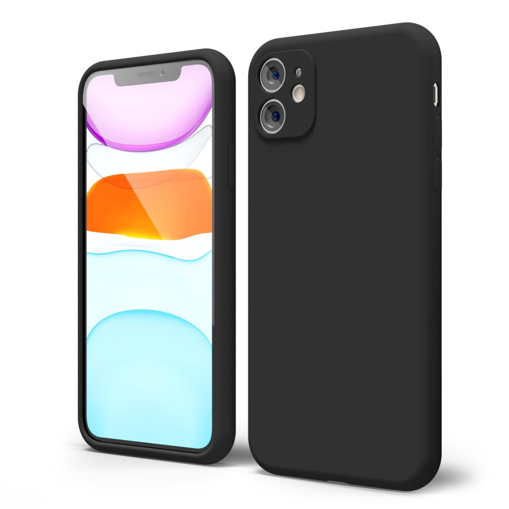 Oakxco For Iphone 11 Phone Case Liquid Silicone Cute Thin Slim Soft Rubber Tpu Plain Smooth Gel Cover For Women Girl Aesthetic Design Matte Solid Pr 702909547036