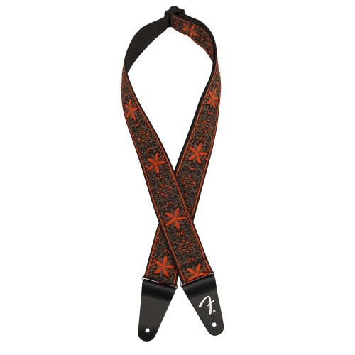Fender Fender Pasadena Tecida Strap 2in Orange Wallflower 1