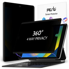 Peslv 4-Wege magnetischer Sichtschutz fr iPad 9. 8. 7. 10,2 Zoll & iPad Air 3. & iPad Pro 10,5 Zoll, abnehmbarer 360 Spy Black Sicherheitsfilter