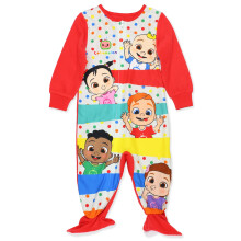Cocomelon Toddler Infant Footed Blanket Sleeper Pyjamas (2T Red)