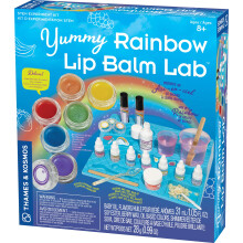 Thames & Kosmos Kit de Laboratório de Bálsamo Labial Yummy Rainbow | Sabores de Morango, Uva, Banana