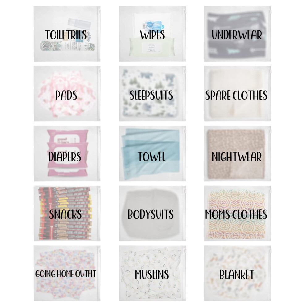 15 Pack Hospital Bags For Labor And Delivery 11 X 14 Inch Maternity Ho Agromusk