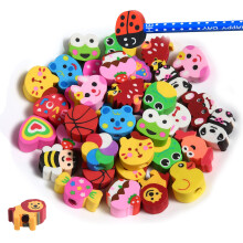 35PCS Fun Animal Fruit Tuka Gumy pro deti Hromadn Roztomil horn Erasers Cepice na tuku Drky na koln prty (vzor nhodn)