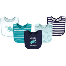 Hudson Baby Unisex Baby Cotton Bibs Turtle Sea Turtle One Size