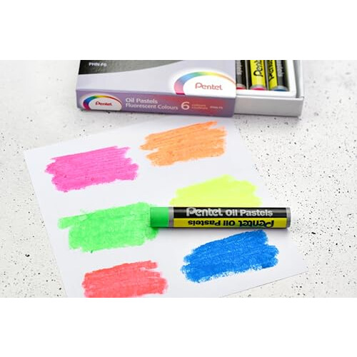 Pentel Σετ 6 Χρωμάτων Φθοριστών Λαδιών Pentel, PHN-F6 2